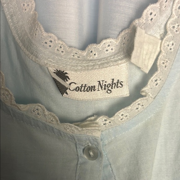 Vintage Light Blue Sleeveless Night Dress - Picture 2 of 10